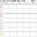 Meal Planner blank Meal Planner Template Meal Planning