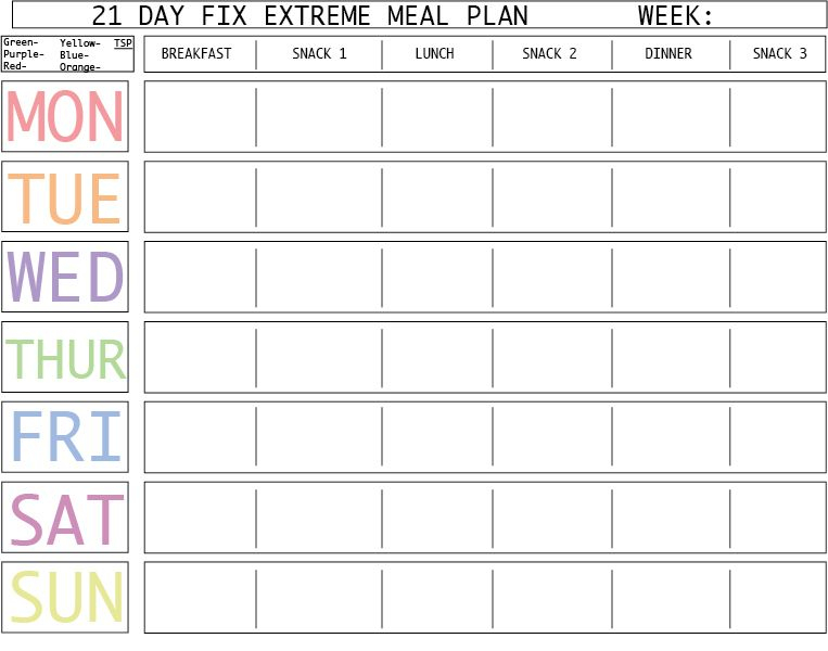 Meal Planner blank Meal Planner Template Meal Planning