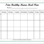 Meal Planning 101 With Printables Trim Healthy Mama
