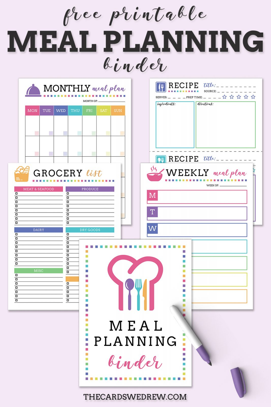 Meal Planning Printables Get Them FREE The Cards We Drew