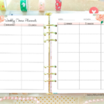 Menu Planner A5 Planner Inserts Weekly Meal Plan Printable