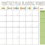 Monthly Meal Planner Monthly Meal Planner Printable