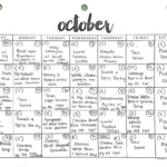 October Monthly Dinner Meal Plan Darcie s Dish Meal