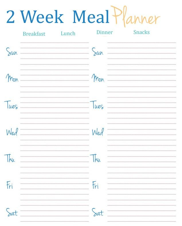 Printable Bi Weekly Planner Template With Images