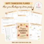 Thanksgiving Dinner Planner Meal Planner Cooking Plan