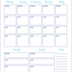 30 Days Of Free Printables Weekly Meal Planner Worksheet