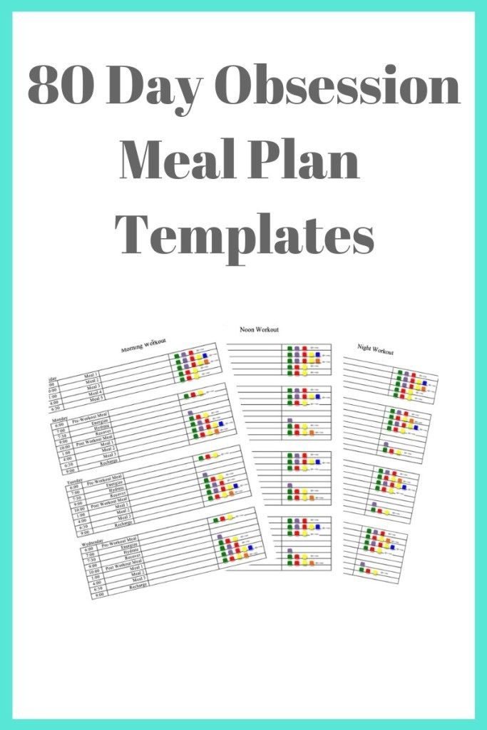 80 Day Obsession Meal Plan Meal Ideas What s Working 