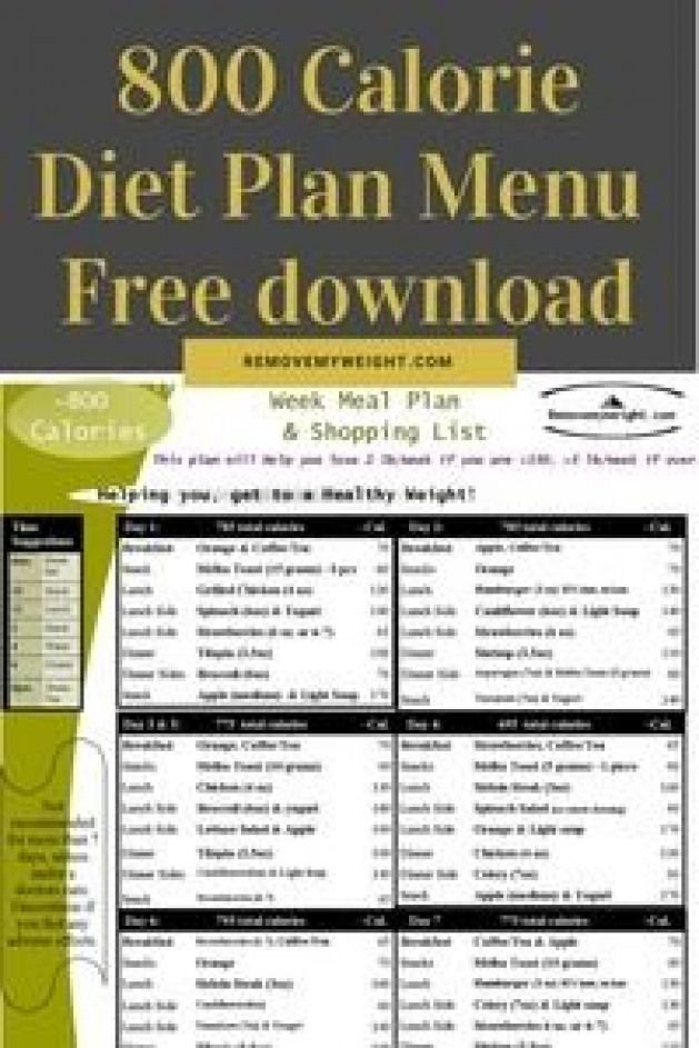 800 Calorie Diet Plan Menu Pdf Free Download fastdiet