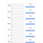 A5 Planner Printable Weekly Meal Plan Template W Water