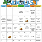 August 2018 Monthly And Weekly Meal Plan W Grocery Lists