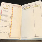 Bujo Meal Planner And Grocery List Page Journal Bullet