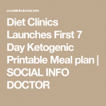 Diet Clinics Launches First 7 Day Ketogenic Printable Meal