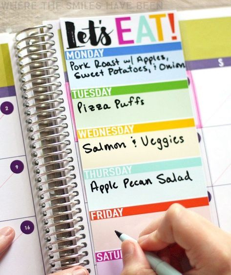 DIY Erin Condren Snap In Meal Planner To Do List FREE