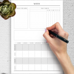 Download Printable Weekly Fitness And Meal Plan Template PDF
