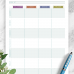 Download Printable Weekly Meal Plan Casual Style PDF In