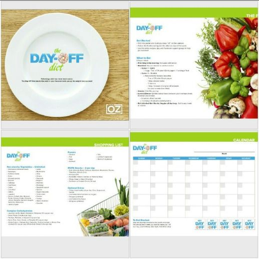 Dr OZ DAY OFF DIET fatlossdiet In 2020 Diet Calendar