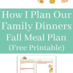 Fall Weekly Meal Plan Template Free Download With