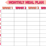 FREE Monthly Meal Planner