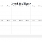 Free Printable 2 week Meal Planners 4 Designs