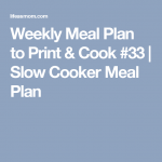 FREE Printable Meal Plans Grocery Lists Meal Planning