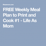 FREE Printable Meal Plans Grocery Lists With Images