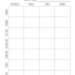 Free Printable Weekly Meal Plan Template Super Cute Menu