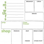 Free Printable Weekly Meal Planning Template Meal