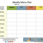 FREE Weekly Menu Plan Grid Printable