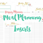 Happy Planner Meal Planning Printable Planner Inserts PDF
