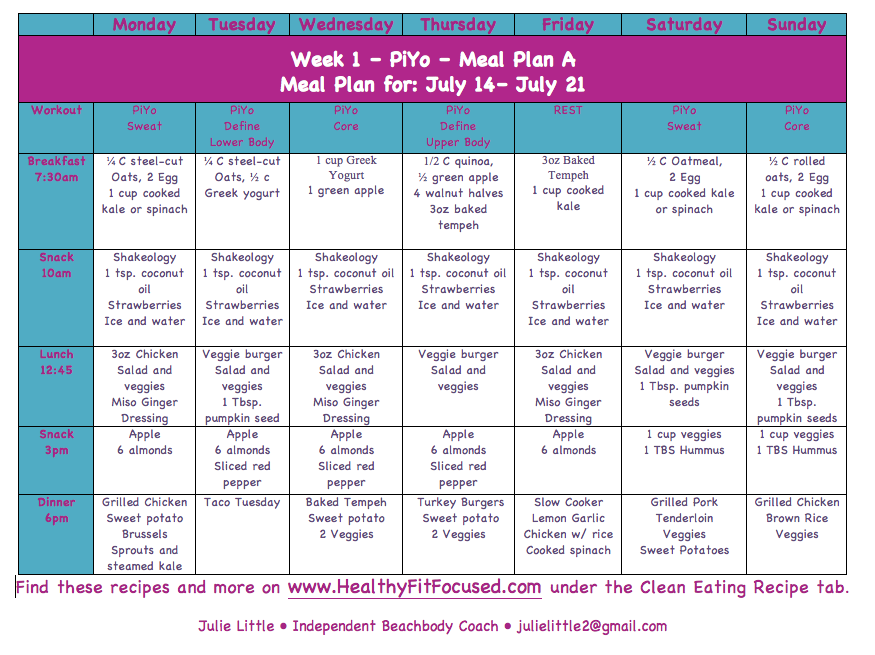 Healthy Fit And Focused PiYo Week 1 Update Women s 