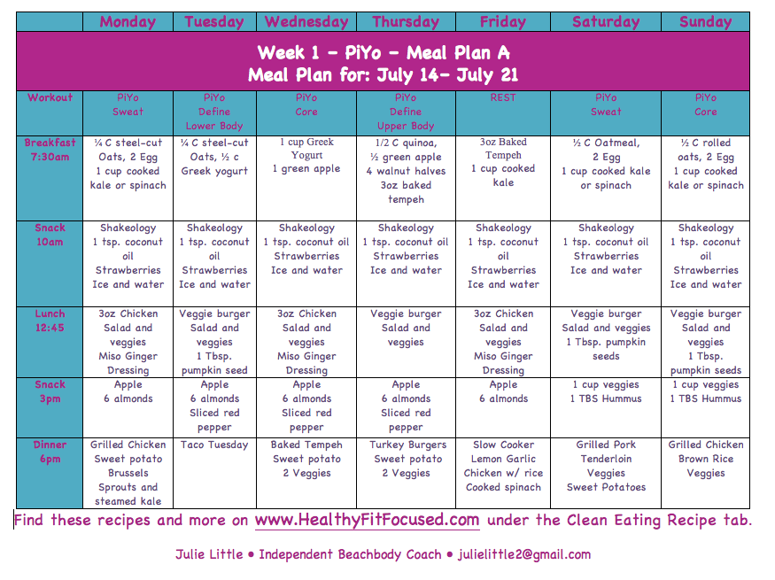 Healthy Fit And Focused PiYo Week 1 Update Women s