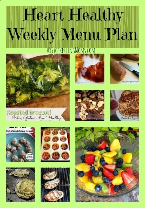 Heart Healthy Weekly Menu Plan To Make Dinner Time A Snap