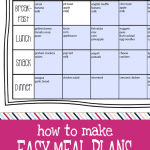 Make Easy Meal Plans With This Free Weekly Template