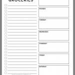 Meal Plan Grocery List Free Printable Meal Planner