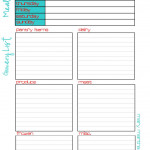 Meal Plan Grocery List Printable