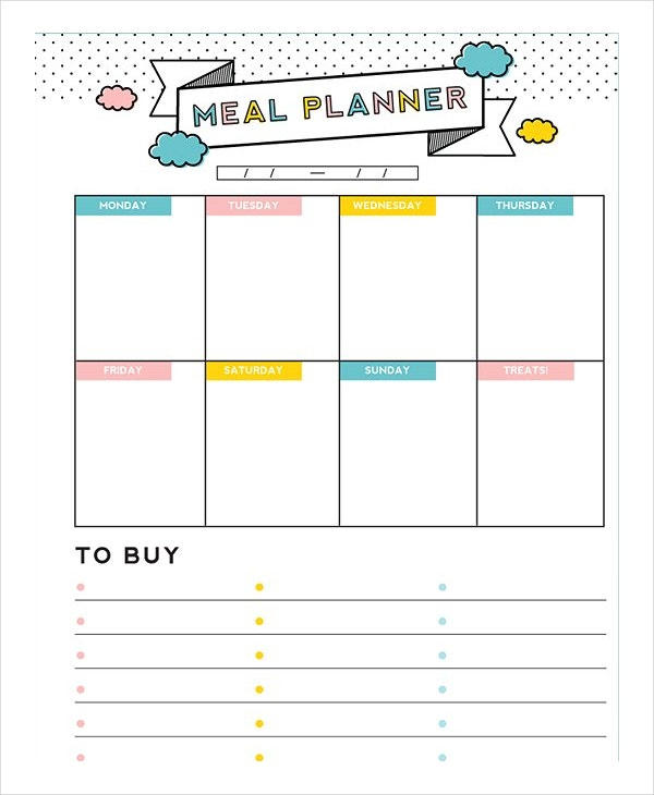 Meal Plan Template 22 Free Word PDF PSD Vector 