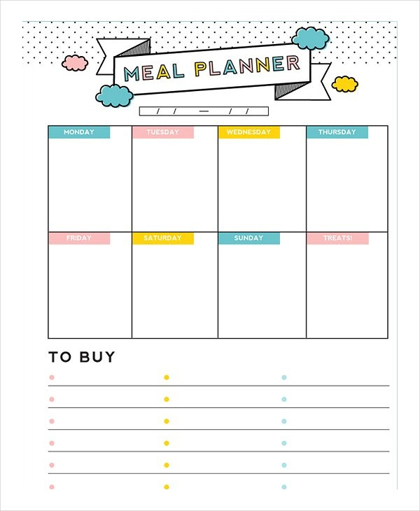Meal Plan Template 22 Free Word PDF PSD Vector 