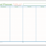 Meal Planner Breakfast Lunch And Snacks Scattered Squirrel