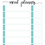 Meal Planner Printable Room Surf