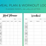 Meal Planner Workout Planner Weekly Meal Plan Weekly Etsy