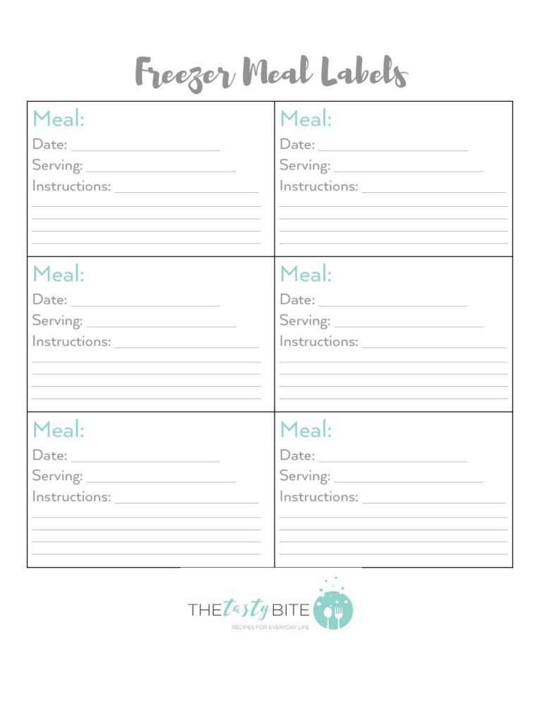 Meal Planning Templates To Simplify Your Life The Tasty Bite