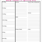 Menu Grocery Printables