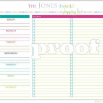 Personalized Meal Planning And Shopping List Printable