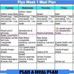 PiYO Meal Plan Plan A 1 200 1 399 Calorie Target Piyo