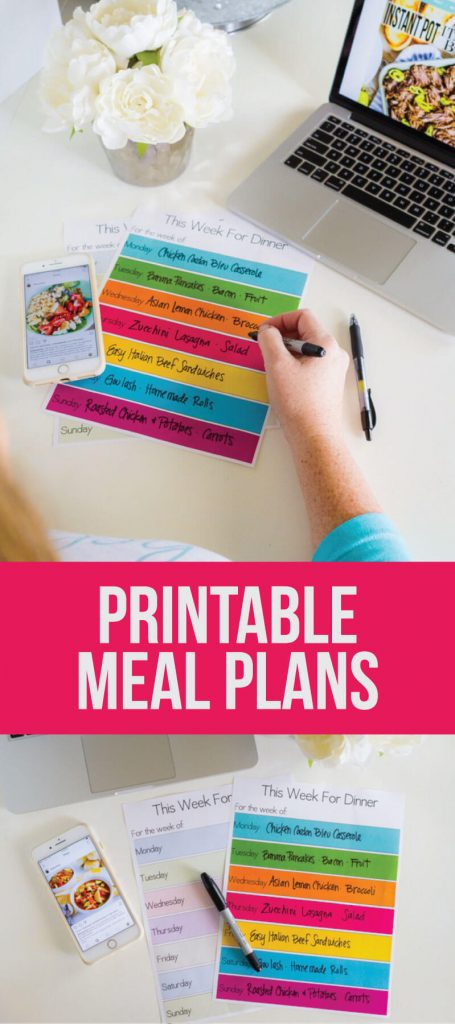 Printable Meal Planning Template Thirty Handmade Days