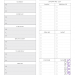 Printable Week Meal Planner With Shopping List In Original