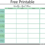 Printable Weekly Meal Plan Diet Meal Planner Weekly