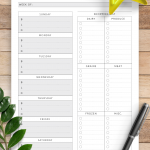 Printable Weekly Meal Plan With Shopping List Template