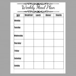 Printables Simple Life Weekly Meal Plan Template Meal