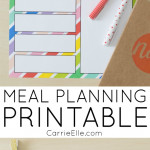 Rainbow Meal Planning Printable Carrie Elle